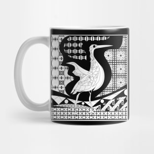 the talavera seagull in mexican pattern wallpaper art in bird watching Mug